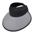 thumbnail image 2 of SkyAuks UV Sun Visor Hats for Women with Hat Clip, Head Open-Top UPF 50+ UV Protection Caps, Summer Ponytail Straw Beach Hat for Mountaineering, Gray, 2 of 8