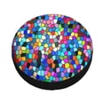 thumbnail image 2 of Kdxio Spare Tire Cover for RV Trailer, Waterproof Wheel Cover,Camper Spare Tire Cover Fit for Rv SUV Truck Travel Trailer 17 inch-Colorful Tie Dye Stained Glass 2, 2 of 8