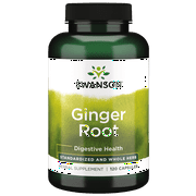Swanson Ginger Root - Standardized and Whole Herb 120 Capsules