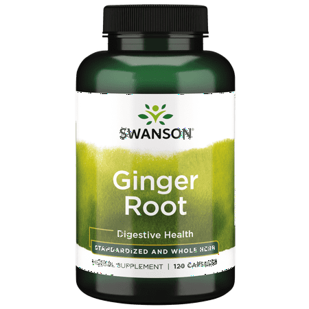 Swanson Ginger Root - Standardized and Whole Herb 120 Capsules