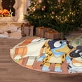 thumbnail image 6 of Saiise Bluey Print Christmas Tree Skirt 30" Tree Skirt Rustic Christmas Decorations for Winter New Year Holiday Party Decor Indoor Outdoor, 6 of 7