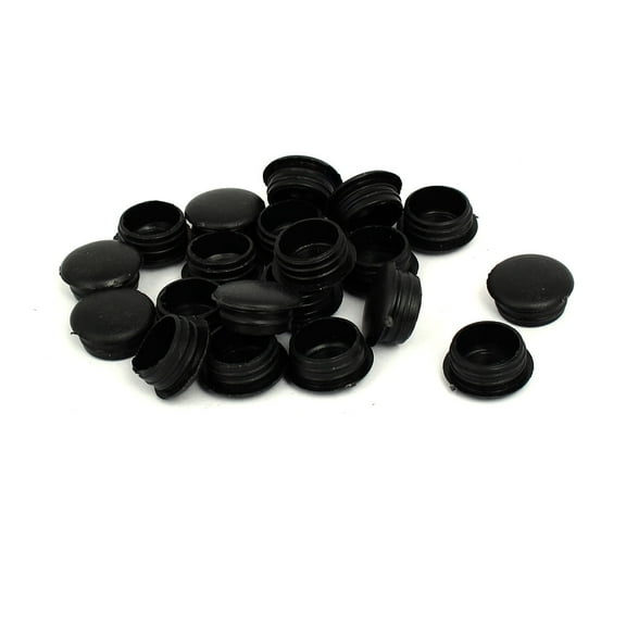 Unique Bargains 15mm Dia Plastic Thread Design Screw Cap Covers Hole Plugs Lids Black 20Pcs