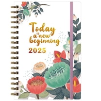 WMGHA 2025 Weekly and Monthly Planner Calendar, 7.5" x 5.5", Weekly and Monthly Planner, Hardcover Day Planner, Spiral Agenda Book with Colorful Tabs, Office Home School Supplies