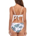 thumbnail image 6 of Babysbule Swimsuits for Women Clearance Fashion Women Sexy Print Three Piece Split Swimsuit Show Waist Wire Free With Pad Solid Sexy Bikini Set, 6 of 7