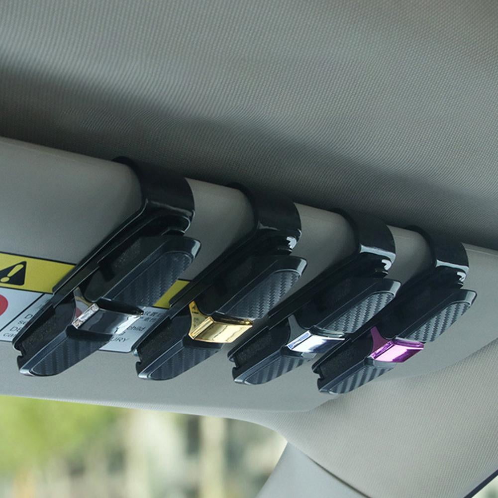 4 Color Car Sunshade Sunglasses Clip Holder Ticket Universal Car Card T9J3