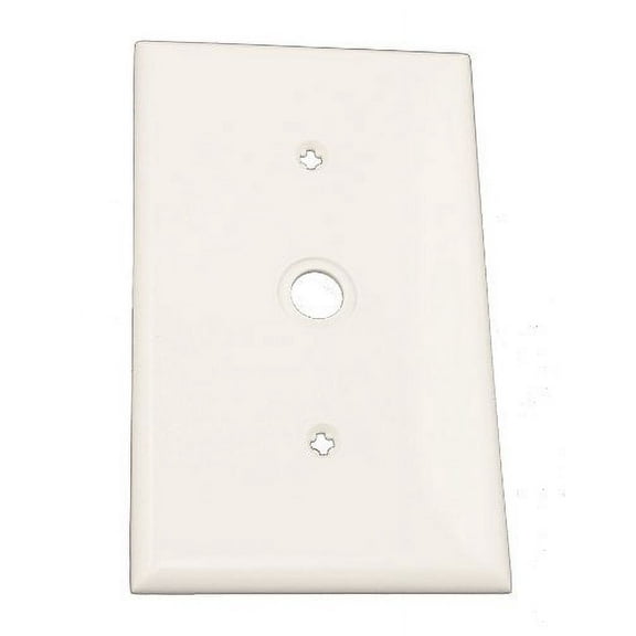 Leviton 80718-W White Nylon Single Gang .406" Cable Strap Mount Wall Plate