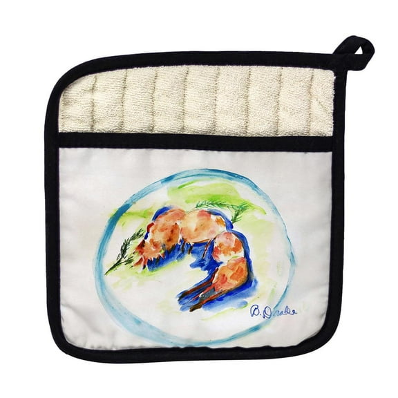 Betsy Drake Interiors Shrimp Plate Pot Holder