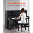 thumbnail image 2 of VEVOR Piano Keyboard Bench Storage Padded Cushion Seat Wooden Vanity Bookcase Stool, 2 of 9