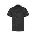 thumbnail image 1 of zdhoor Men's Short Sleeve Chef Jacket Classic Chef Coat Chef Shirt Kitchen Restaurant Hotel Work Black XXL, 1 of 7