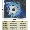 thumbnail image 5 of Soccer Blanket Sports Fleece Throw Blanket Super Soft Warm Cozy Fuzzy Plush Blanket Gifts for Girls Boys Kids Bed Decor 50"X60", 5 of 6