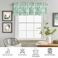 thumbnail image 5 of Kitchen Valances for Window, Watercolor Green Seagrass Coral Light Filtering Rod Pocket Valance Curtain, Abstract Marine Life Short Curtains Window Topper for Bedroom Bathroom Living Room 42x18in, 5 of 9