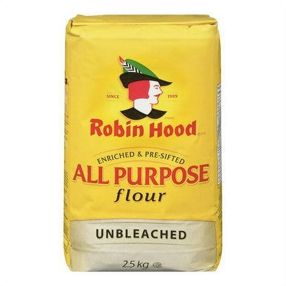 Robin Hood, Unbleached, All Purpose Flour, 2.5kg/5.5 lb