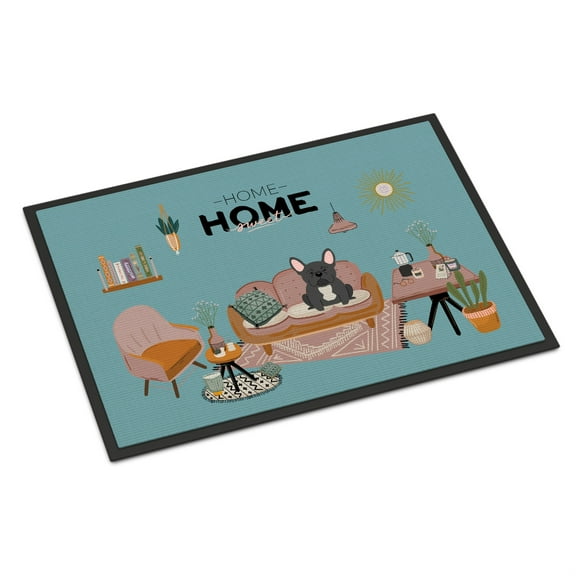 Black French Bulldog Sweet Home Indoor or Outdoor Mat 18x27 CK7859MAT