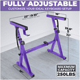 thumbnail image 5 of Liquid Stands Piano Keyboard Stand - Z Style Adjustable and Portable Heavy Duty Music Stand for Kids and Adults -Fits 54-88 Key Electric Pianos - Sturdy Musical Keyboard Stand (Purple), 5 of 8
