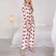 thumbnail image 3 of Balery Bloody Hand Conjunto de Pijama con Estampado para Mujer, Conjunto de Dos Piezas con Manga Larga, Ropa de Dormir Suave con Bolsillos, Pijamas Cómodos-XX-Large, 3 of 7