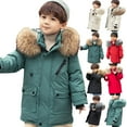 thumbnail image 4 of KAUOD Boys Winter Parka Coats Faux-F𝐮r Hood Waterproof Puffer Jackets Kids Toddler Padded Insulated Ski Outwear with Pockets, 4 of 5