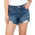 thumbnail image 3 of Seven7 Women's Denim Frayed Hem Slim Fit Weekend Short (Gloss, 4), 3 of 3