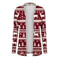 thumbnail image 4 of Women Christmas Cardigan Sweaters,Fleece Xmas Holiday Top Open Front Long Cardigan Soft Knit Christmas Tree Printed Sweater Spring Outfits 2025 Pullover Fall Winter Christmas Clothes, 4 of 4
