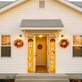 thumbnail image 5 of Thanksgiving Door Couplet Curtain Set, Pumpkin Maple Leaf Turkey Patterned Door Hanging, 2 Panel Harvest Festival Decor, Ornament for Front Door Home Thanksgiving, 5 of 7