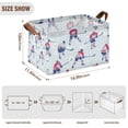 thumbnail image 7 of Yayeee Foldable Storage Basket for Shelves with Handles Waterproof Cloth Bins, Blue Ice Hockey, 7 of 7