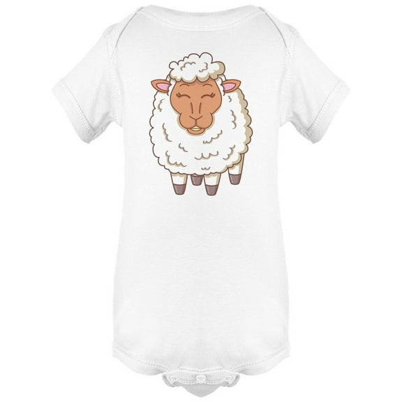 Cute Little Sheep Smiling Bodysuit Infant -Image by Shutterstock,  Newborn