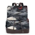thumbnail image 1 of Easygdp Red Black Ink Style Bald Eagle Mochila de Cuero para Mujeres, Bolso de Hombro, Bolsos de Mano de Moda para Trabajo y Viajes, 1 of 4