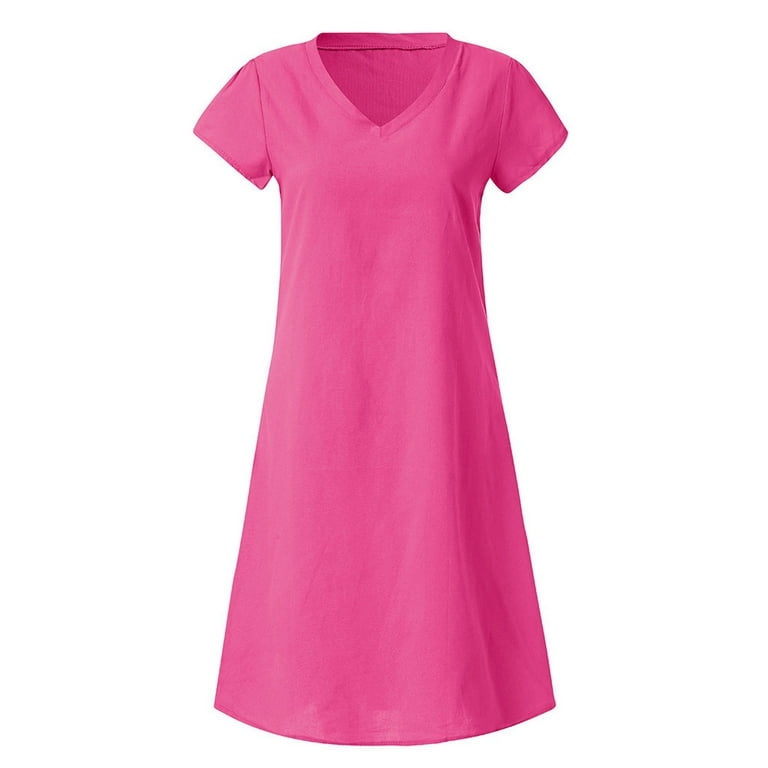 V neck summer a line dress women 4326 V neck summer a line dress women 4326