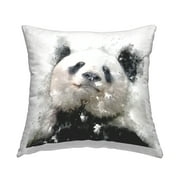 Stupell Industries Happy Panda Abstract Animal Printed Throw Pillow Design by Kim Curinga
