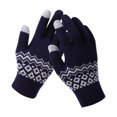 thumbnail image 1 of Guantes de jacquard gruesos y cálidos para adultos, guantes de invierno tejidos con pantalla táctil para mujer, 1 of 5