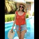 thumbnail image 5 of Camisetas de Tirantes de Crochet de Verano para Mujer, Suéter de Punto Sin Mangas con Cuello Redondo, Chaleco Bohemio con Aberturas. Naranja Rojo M, 5 of 10
