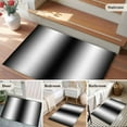 thumbnail image 6 of Black White 2'x3' Rug, Gradient Gray Monochrome Minimalist Stripe Non-Slip Soft Doormat Area Rugs for Entrance Bathroom Bedsides, Carpet for Kitchen Bedroom, Entryway Floor Mat, 6 of 9