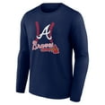 thumbnail image 2 of Men's Spencer Strider Navy Atlanta Braves Fastball Player Name & Number Long Sleeve T-Shirt, 2 of 3
