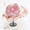 Pink, variant on Yoyauz Women Sun Hat with Mesh Flower Decoration Wide Brim Hat Occasion Event Organza Fancy Church Dress Hat
