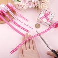thumbnail image 3 of 1set 24 Yards 5 styles Breast Cancer Awareness Ribbon 3/8 inch(10mm) Pink Craft Grosgrain Pink Ribbon Satin Ribbon Roll for Crafts Hair Party Crafts Present Decorations Sewing Projects, 3 of 6