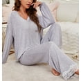 thumbnail image 5 of Richie House Women’s Pajama Set Super-Soft Long Sleeve Top with Pants RHW2927-A-S, 5 of 7