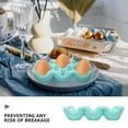 thumbnail image 2 of TABLZONE Ceramic Egg Tray Sky-Blue 2Pcs 5.70X3.73X1.26in, 2 of 7