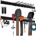 thumbnail image 4 of Tool Organizer Wall Mount Garage Storage Wall Organizer Garden Tool Storage Rack with PC fabric bag holder with Hooks with Straps use for Ski Gears Rake Shovel Yard Tool, 4 of 7