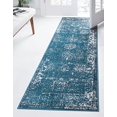 thumbnail image 2 of Unique Loom 3141402 2 ft. x 9 ft. 10 in. Casino Sofia Runner Rug, Blue, 2 of 5
