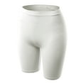 thumbnail image 2 of A2Y Women's Lightweight Mid Length Fitness Workout Seamless Ribbed Biker Shorts White 2X3X, 2 of 5