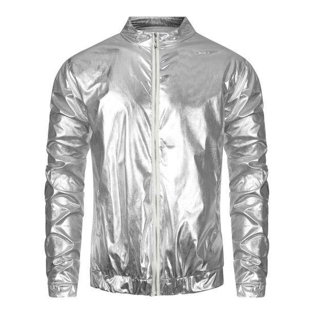 Shiny jacket shop silver