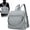 Gray, variant on Backpack Purse for Women, Anti-Theft Travel Convertible Backpack Shoulder Bag Nylon Waterproof Casual Daypack Satchel Handbag(Dark Blue)