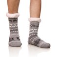 thumbnail image 1 of Men's Winter Thermal Fleece Lining Knit Slipper Socks Christmas Non Slip Socks, 1 of 6