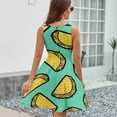 thumbnail image 6 of It's Taco Time! Sleeveless Dress Women Summer Evening Dresses Ladies Sundress, 6 of 7