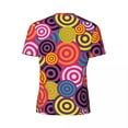 thumbnail image 6 of T Shirt For Men Hippie Retro 60s Bohemian Circles Trendy Cool Running Short Sleeves Breathable Tshir, 6 of 7