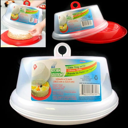 Ultra Camtainer Beverage Carrier - 1 Cake Tray Cover Carrier Saver Pie Portable Dessert Holder Container Plastic