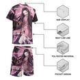 thumbnail image 4 of Demon Slayer Nezuko Boys Girls Short Sleeve Mesh T-Shirt And Shorts Outfit Set Summer Clothes Set for Kids, 4 of 8