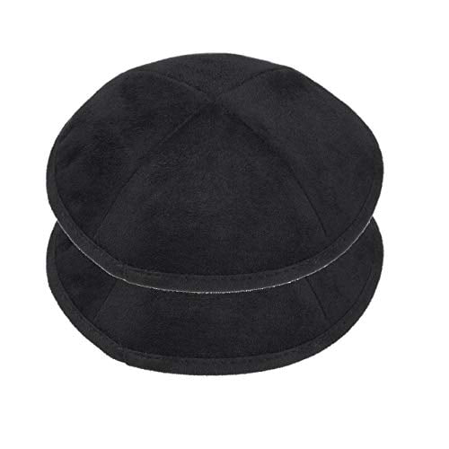 A&S Mezuzot Modern Suede Kippah for Men Yarmulke Cap Jewish Yamaka Hat