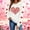 White, variant on GUZOM Womens Hot Pink Valentine's Day Oversized Sweatshirt, Crew Neck Long Sleeve Heart Print, 100% Polyester Machine Washable,Size M