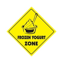 Frozen Yogurt Crossing Decal Zone Xing | Indoor/Outdoor | 4" Tall ice cream vanilla supplies