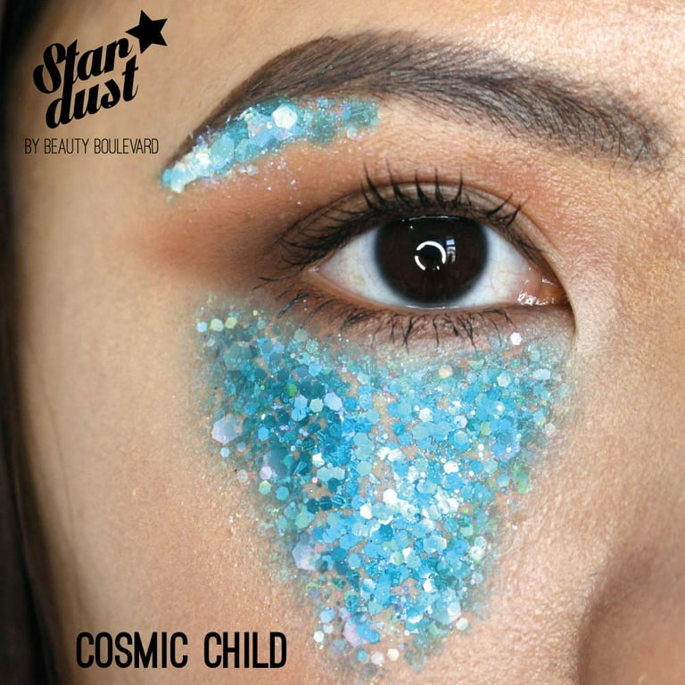 BeautyBLVD Stardust - Face, Body & Hair Glitter Kit, 3 Piece Glitter Kit, Great for Festivals & Parties, Cosmetic Glitter